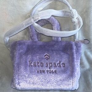 kate spade Ella faux shearling small tote NWT